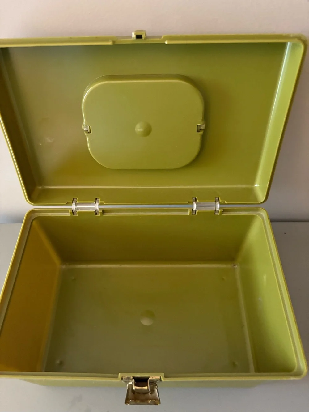 Vintage Avocado Green Sewing Cases Boxes Set of 2 Wilson Mfg Corp Wil-hold